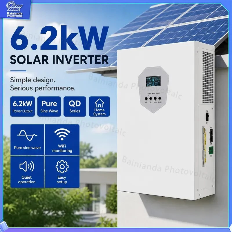 6.2kW Solar Wind Hybrid Inverter Pure Sine Wave Off Grid Power System High Efficiency Home Energy Storage Easy Installation