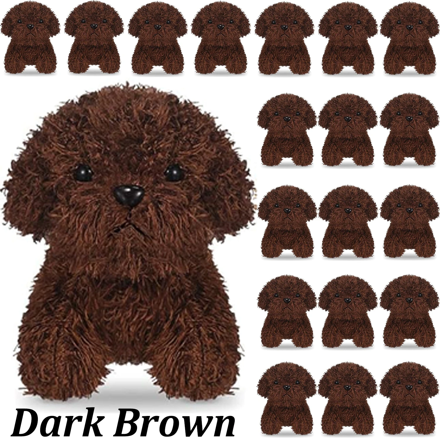12-24PCS Teddy Hond Knuffels Gevulde Puppy Honden Zachte Poedel Pop Dier Huisdier Speelgoed voor adopteren een Puppy Feestartikelen Verjaardagscadeautjes