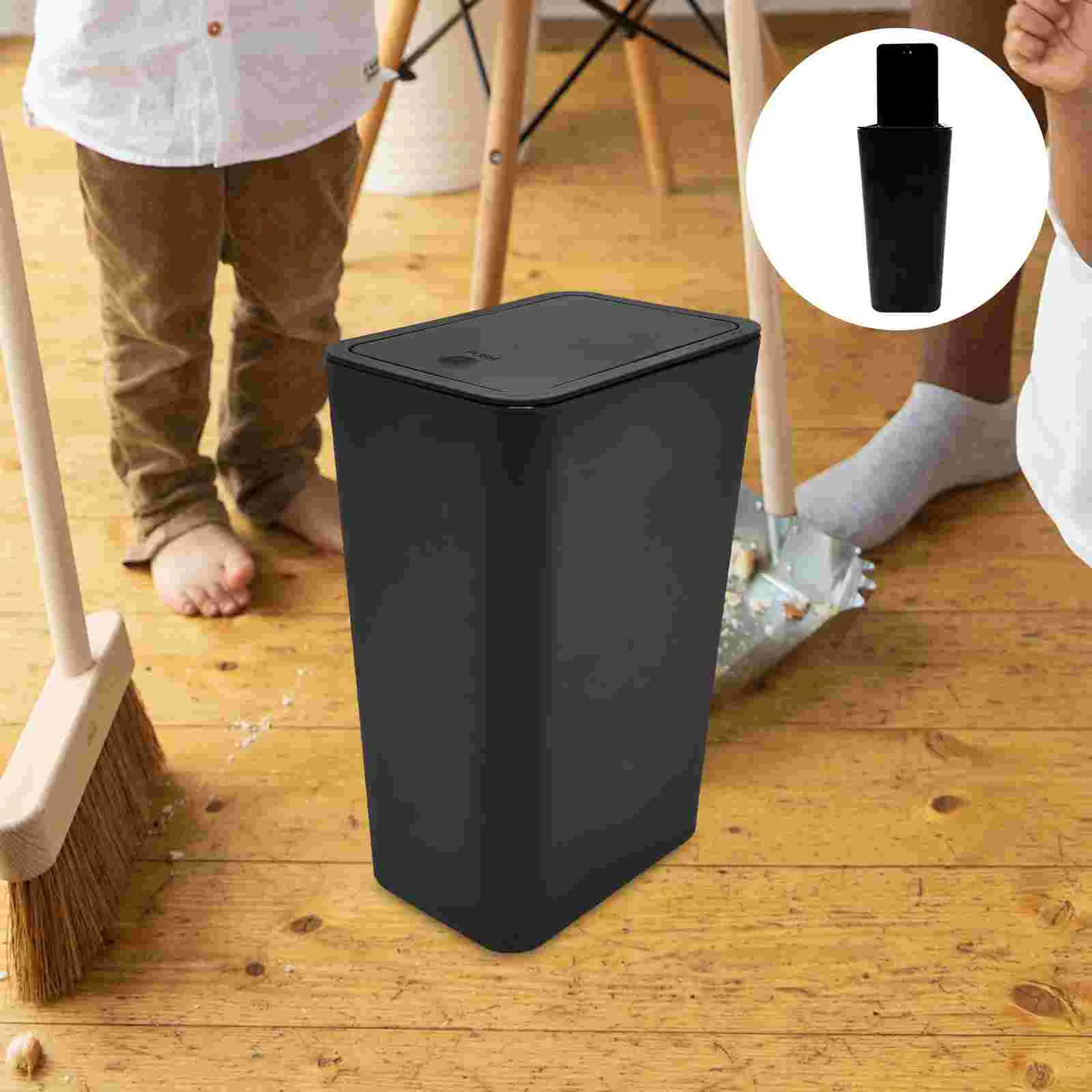 

Bathroom Trash Can Home Accessory Small Portable Garbage Waste Bins Kitchen Plastic Cans for Office Trashcan