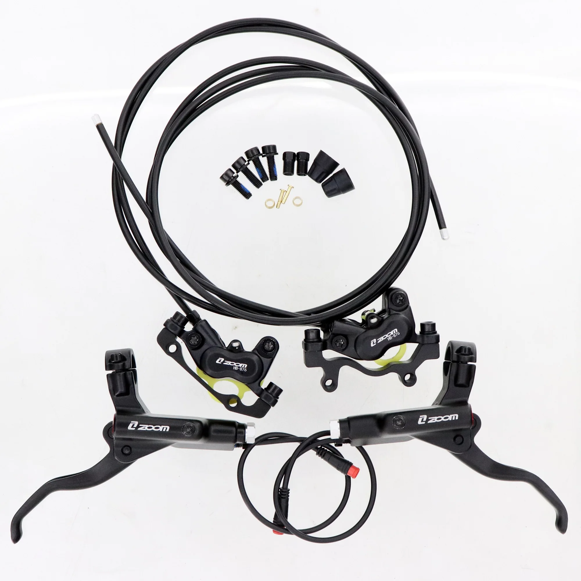ZOOM HB-876E E-Bike 4-Piston Hydraulic Disc Brake Set Electric