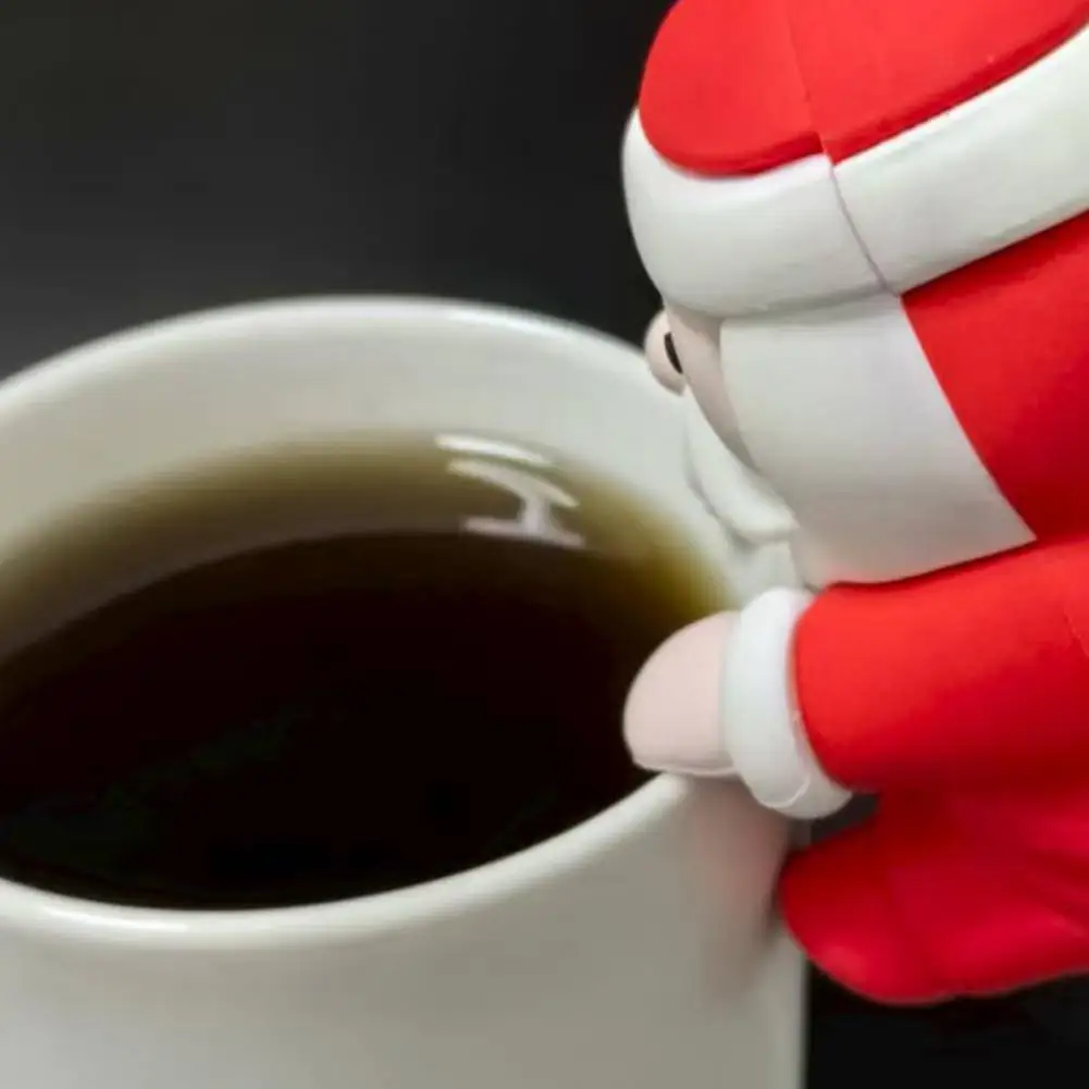 مروحة طعام صغيرة روبوت مشروبات صغيرة USB قابلة للشحن مروحة سانتا كلوز صغيرة للمشروبات الساخنة وجبات عيد الميلاد المشروبات روبوت مبرد الطعام #5