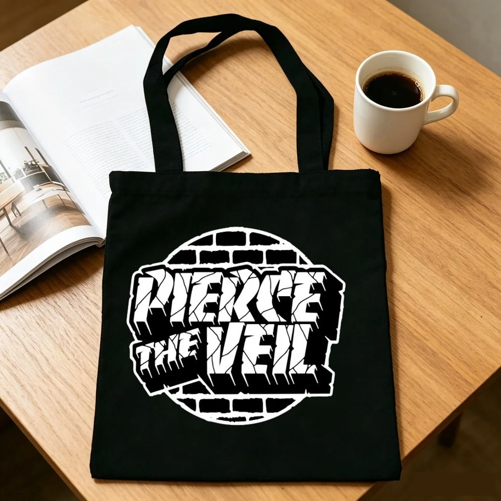 Pierce the Veil tote bag canvas  sac cabas personnalisable bolsas de tela reusable woman