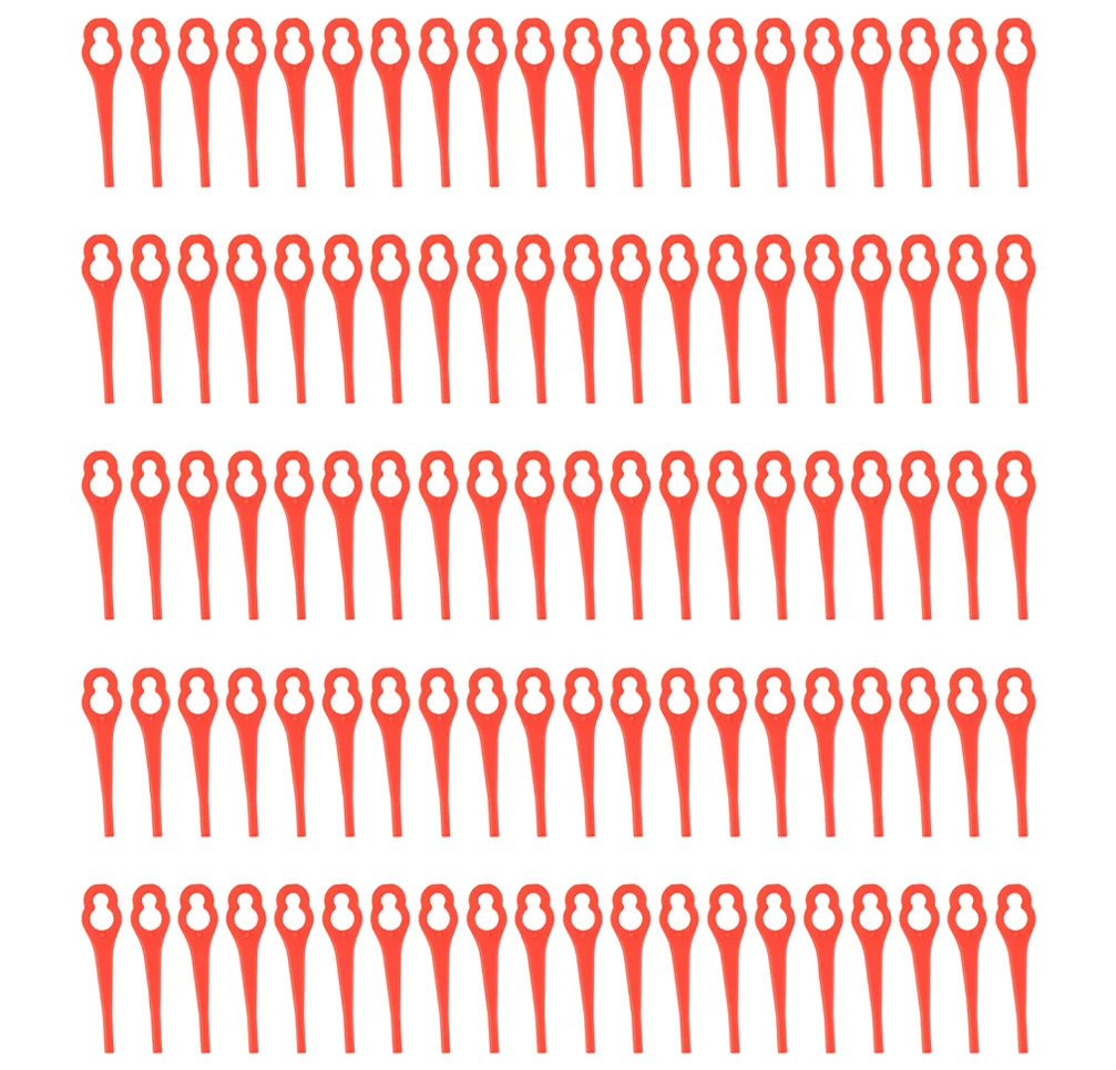 Grass Trimmer Plastic Blade Spare Parts 100PCS Pack Lawn Mower Replacement Accessories For Ferrex Aldi FAR 20-1