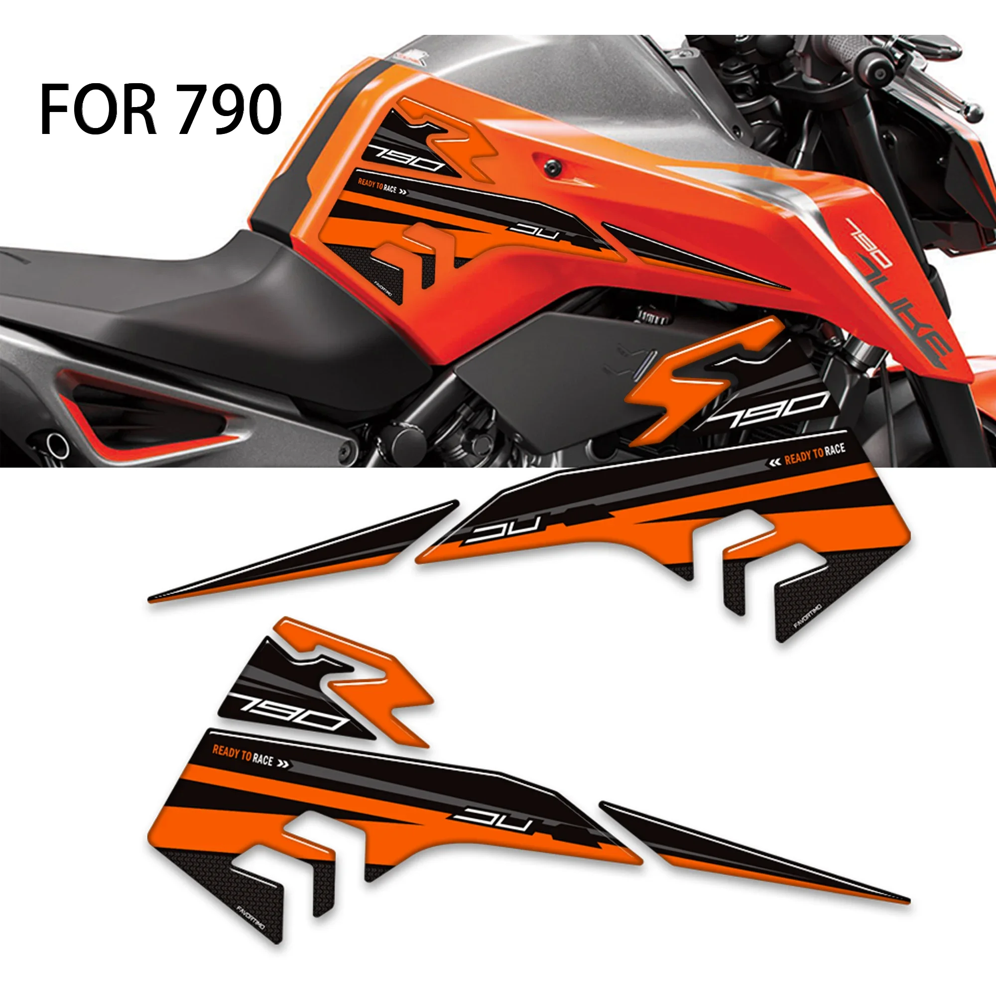 

ДЛЯ 790 Duk мотоциклетный обтекатель, защита крыла, накладка на бак, боковые ручки, комплект для газа, мазута, наколенники, наклейки 2021-2024