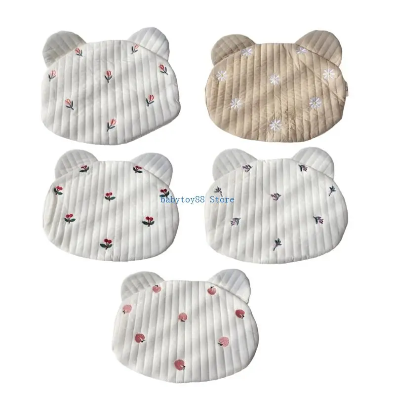 

Y4UD Soft and Breathable Infant Pillow Cotton Fabric for Newborns Baby Sleep Pillow for Cribs and Travel Convenience