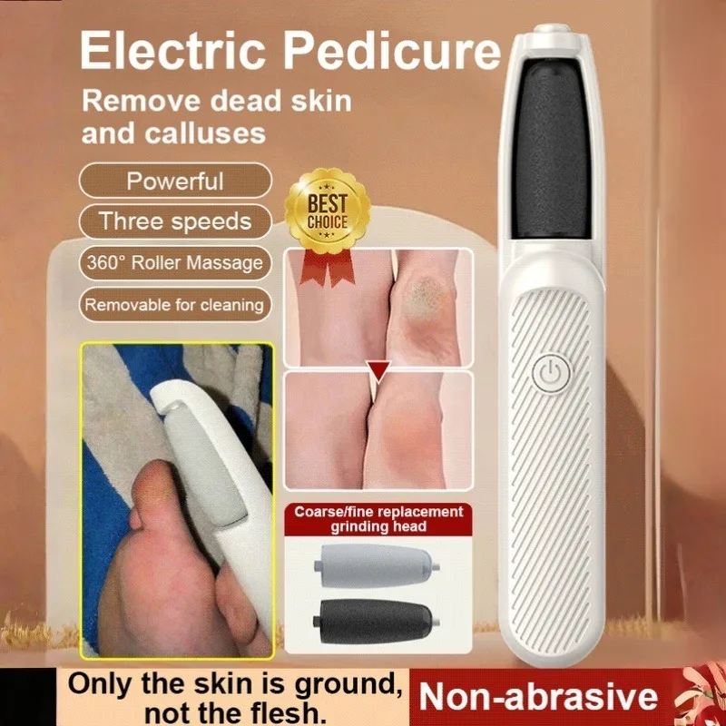 Household Portable Exfoliating Electric Foot Grinder TYPE-C Charging IPX7 Waterproof Three Level Adjustable Foot Grinder