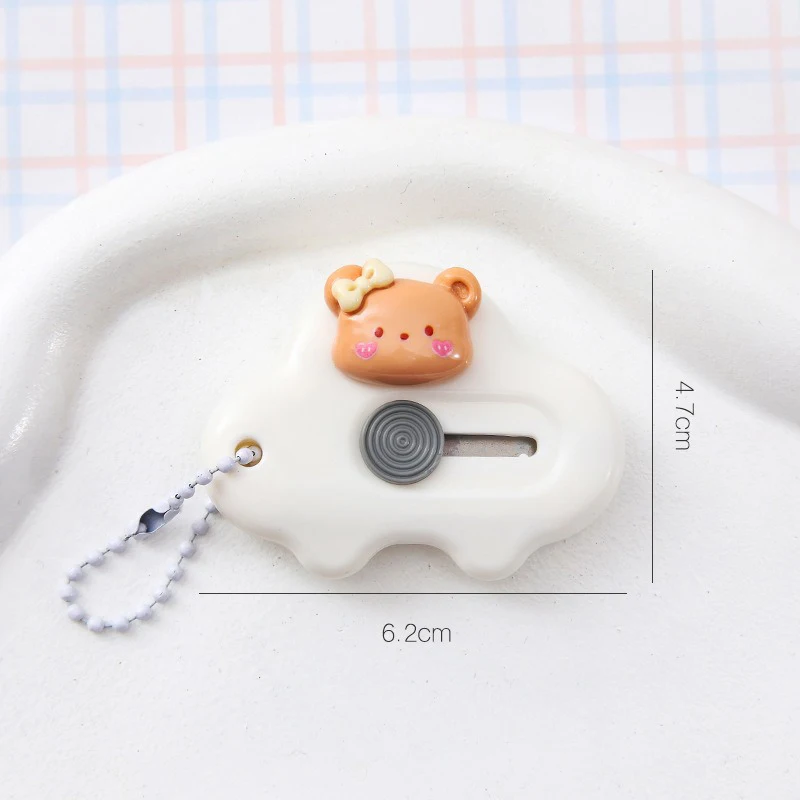 Cute Utility Knife Keychain Mini Craft Wrapping Box Paper Envelope Cutter Utility Knife Letter Opener Stationery 2024