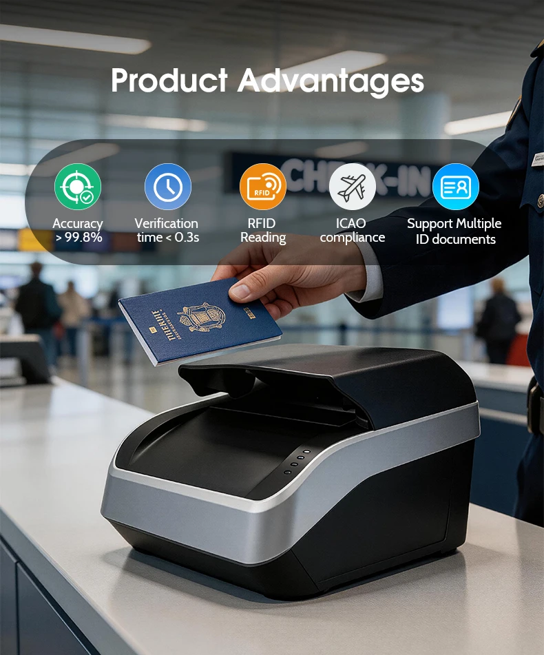 RAKIDA RK5100 MRZ OCR Scanner Passport Reader with 3-Year Warranty China Origin for Secure Customer Verification