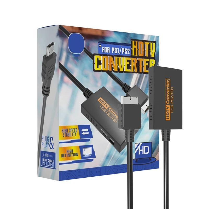 1080p para ps1/2 para hdmi-cabo hdtv adaptador conversor de vídeo compatibale