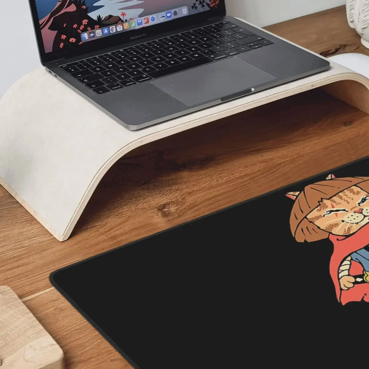 كاتانا القطط ريترو الساموراي ياكوزا حامل كبير ماوس الوسادة الكمبيوتر لوحة المفاتيح ماوس حصيرة ألعاب الكمبيوتر المحمول حصيرة مكتبية طاولة مكتبية الحصير