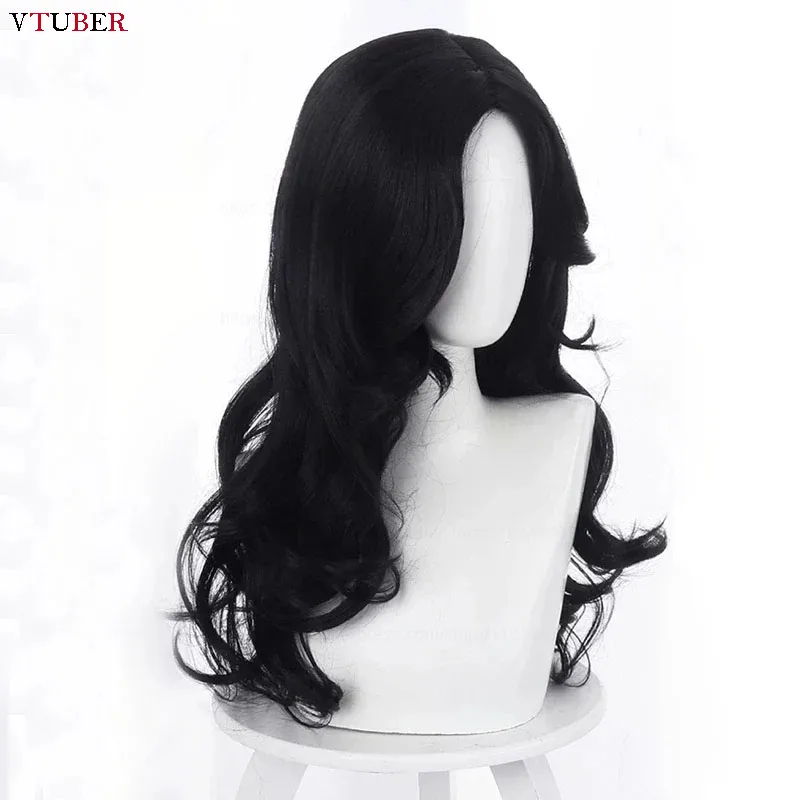 High Quality The Witch Yennefer of Vengerberg Cosplay Wig Long Black Wavy Heat Resistant Synthetic Hair Anime Wigs + Wig Cap