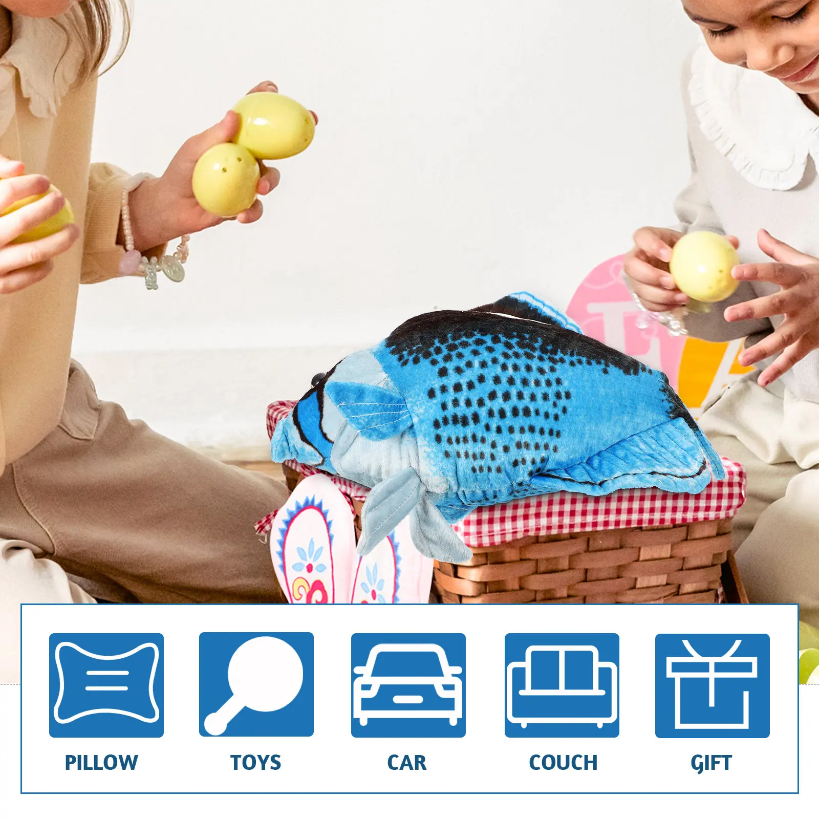 

Милая реалистичная плюшевая подушка-рыба с мягкой приятной на ощупь тканью, полностью набитая наполнителем, декоративная подушка для гостиной, спальни, автомобиля