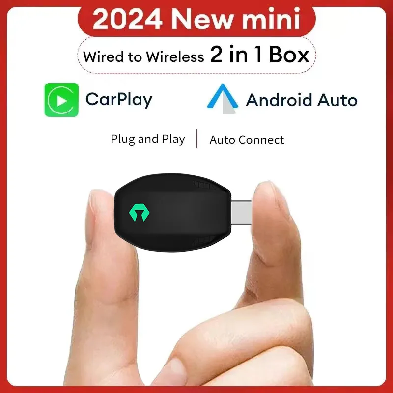 

Carplay Wireless Adapter Android Auto 2in 1 Smart Dongle 2024 5G WIFI For iPhone Android Phone Smart Dongle Plug and Play