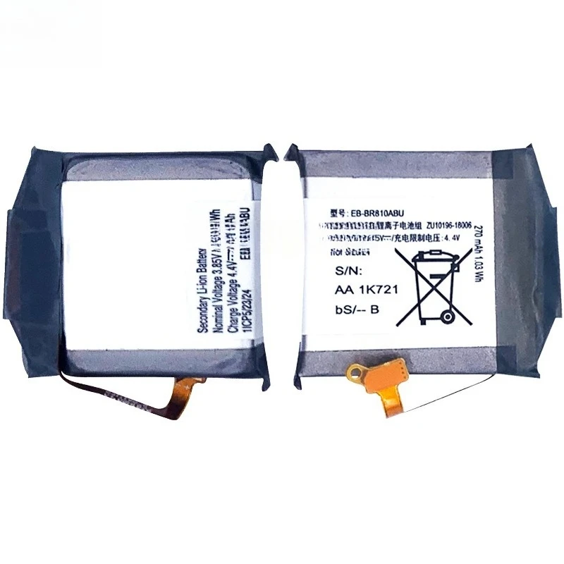 Nuevo EB-BR810ABU 3,85 V 270mAh baterías recargables para reloj inteligente Samsung Galaxy S4 42mm SM-R810 SM-R815 de alta calidad
