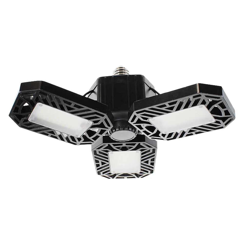 80 واط للطي LED المرآب ضوء السقف 360 درجة تشوه ثلاث أوراق توفير الطاقة مصباح مصباح المرآب