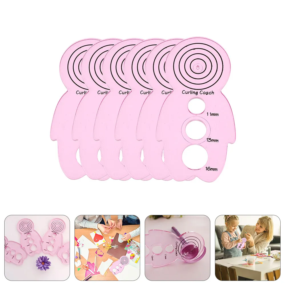 

Набор из 6 премиальных пластиковых инструментов для квиллинга с эргономичными изогнутыми краями для рукоделия, создания открыток и поделок из бумаги