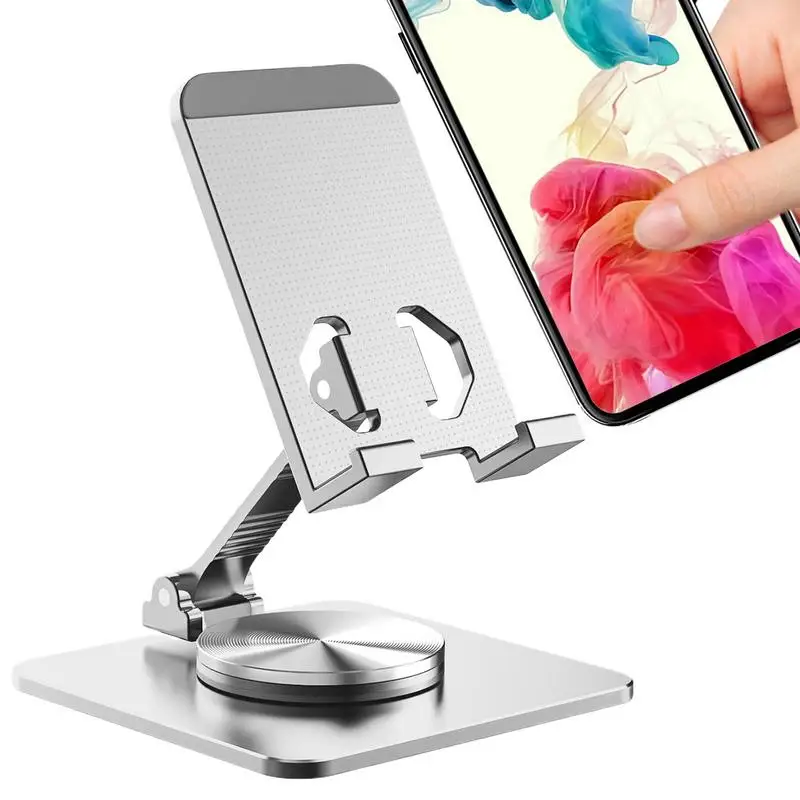 

Mobile Phone Stand Cellphone Stand Portable 360 Degree Rotation Phone Stand Multi-Angle Metal Phone Holder Adjustable Mobile