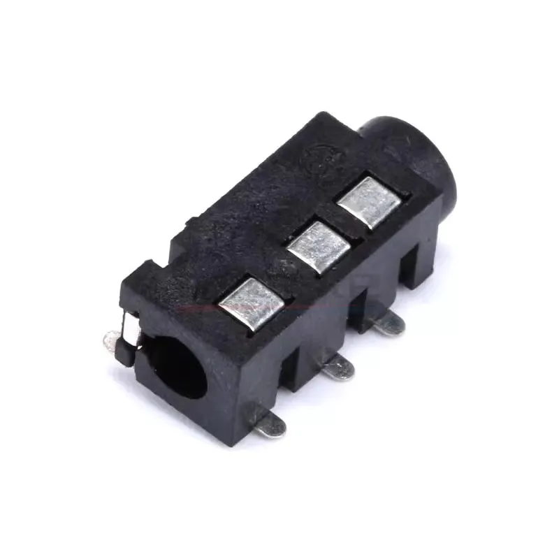 PJ-320D Conector de áudio Jack, 4Pin, DIP, SMD, MP3, MP4 Player Acessórios, Conector de soquete fêmea, 0.5A, 30V, DC, 3.5mm, 10Pcs