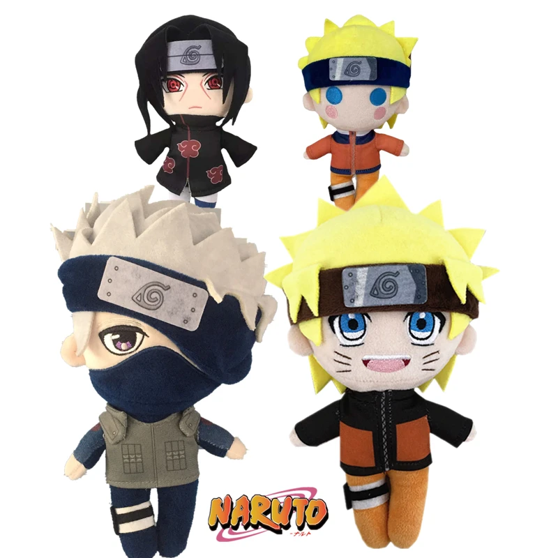 20CM New Naruto Plush Doll Creative Cute Pillow Kakashi Uchiha Itachi Simulation Doll Children\'s Birthday Gift Collection Toys