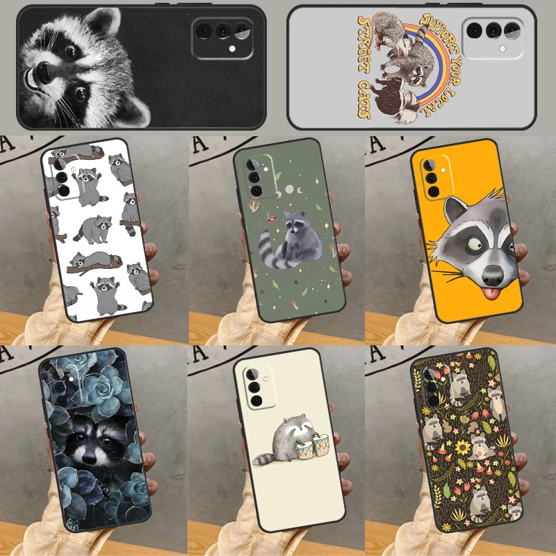 Cute Raccoon Case For Samsung Galaxy A34 A06 A05 A32 A16 A55 A36 A26 A54 A14 A22 A52 A35 A15 A53 A13 A56