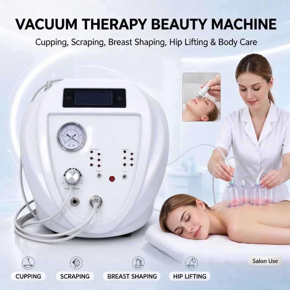 Vacuum Therapy Machine, Multi-function Cupping Scraping Breast Shaping Hip Lifting Face Care Body Slimming Beauty Equipment