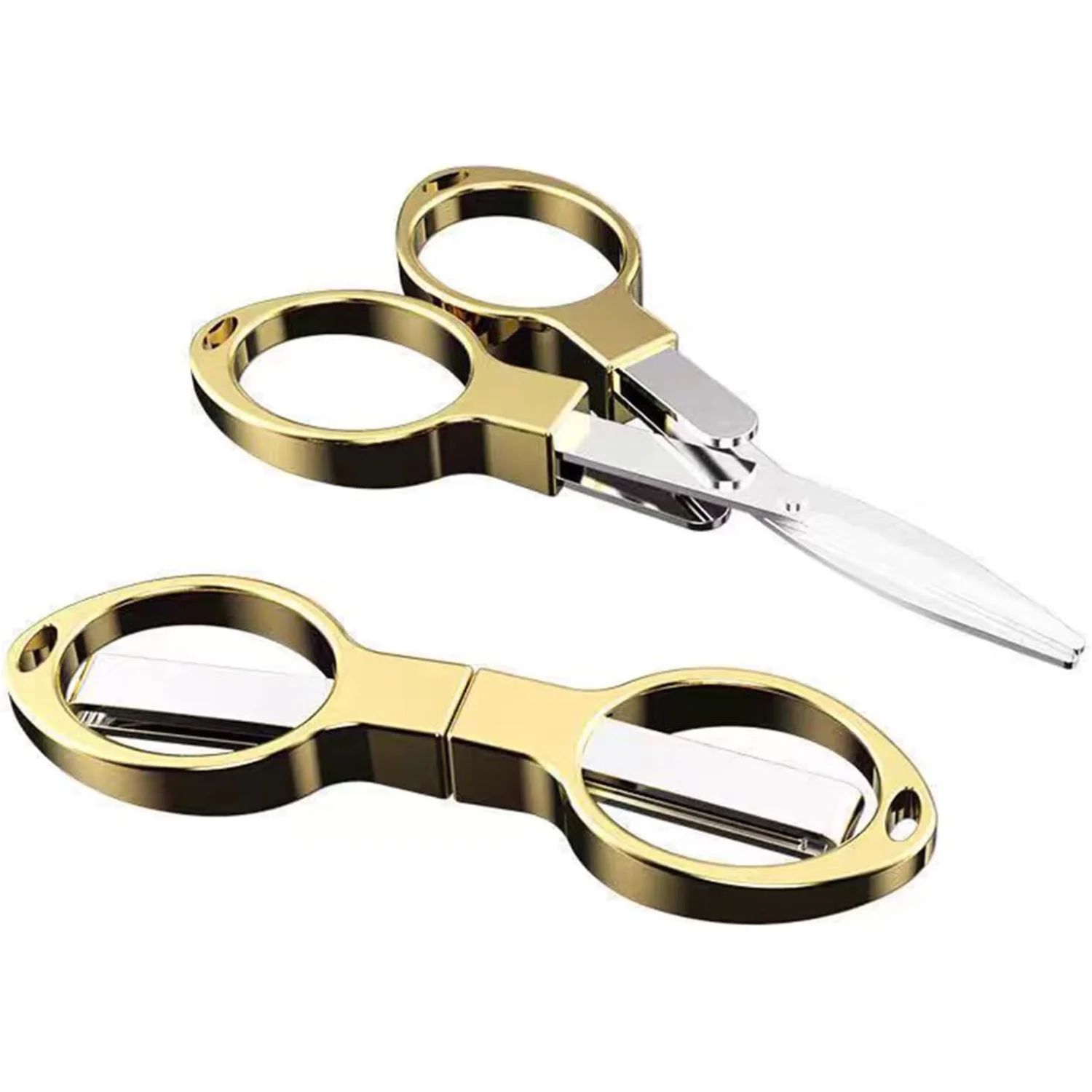 

Folding Scissors, Safe Portable Travel Mini Scissors, Stainless Steel Retractable Small Scissors for Office, Safe Portable Trav