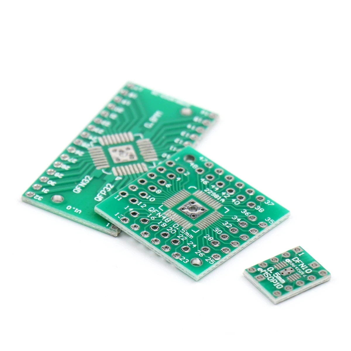 10szt QFN10 QFN16 QFN20 QFN32 QFN44 QFN56 QFN64 Płytka adaptera QFN do 0,5 mm 0,65 mm 0,8 mm SMT Płytka testowa Płytka PCB