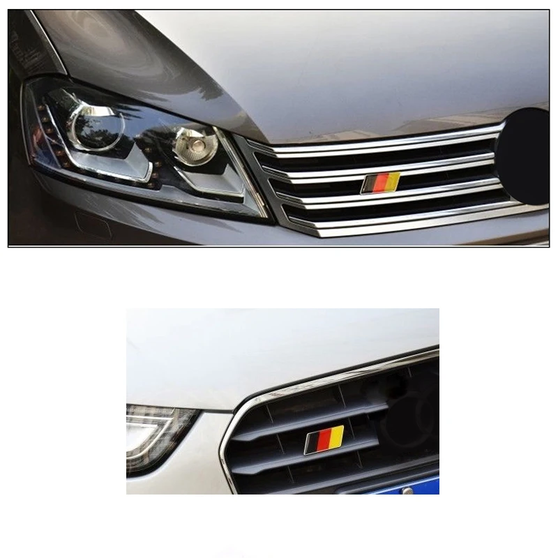 Badge Emblems Front Grille Flag for Golf 5 6 Audi A1 A3 A6 Mercedes Benz Accessories W213 W204 Logo BMW E46 ...