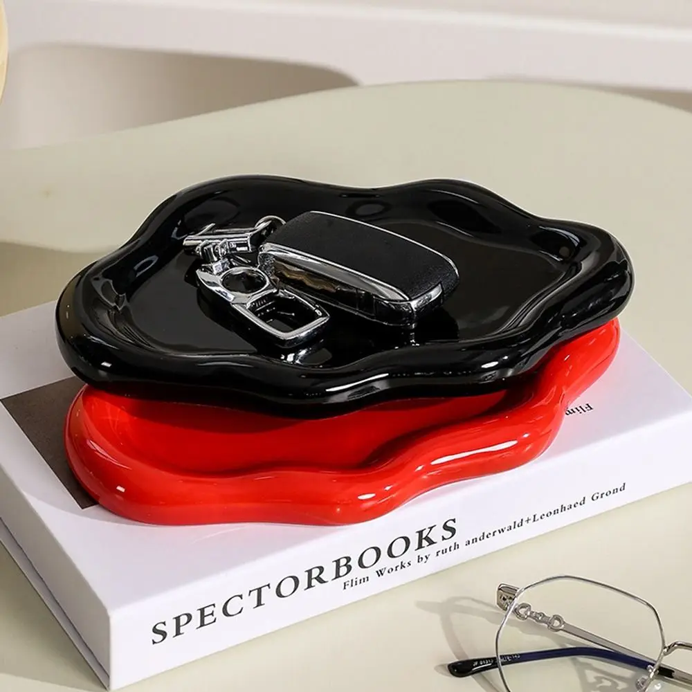 

Decorative Holder Ceramic Cloud Jewelry Tray Stylish Plating Jewelry Display Dish Elegant Ring Holder Vanity Table