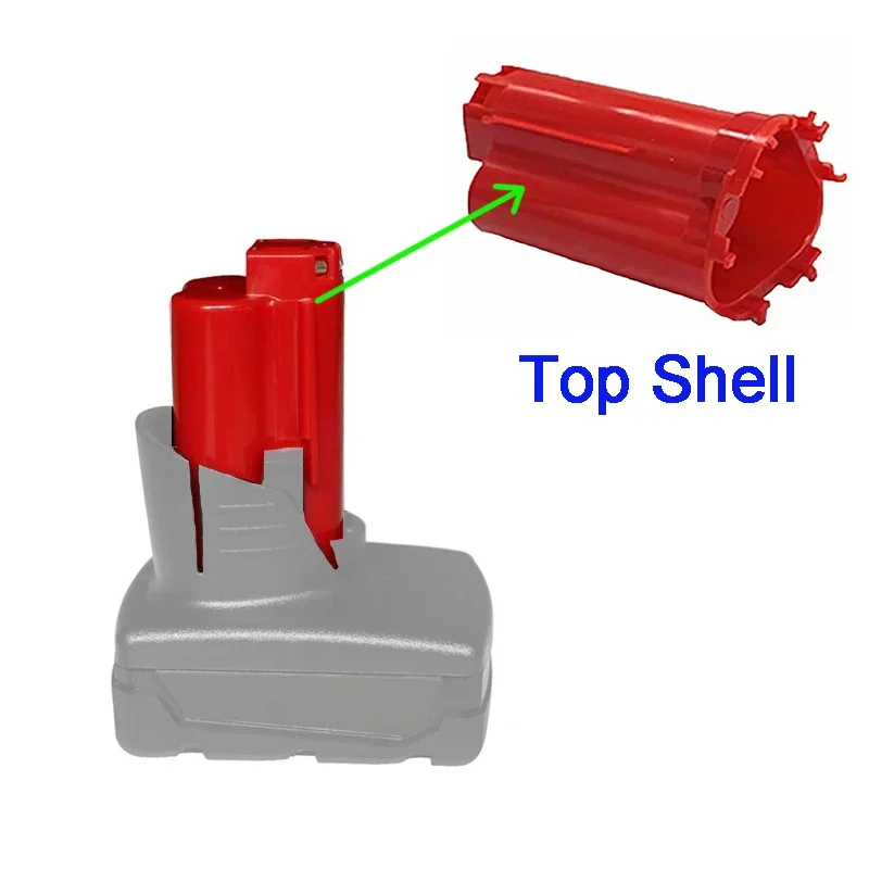 Li-ion Battery Plastic Case Box Parts Subassembly For Milwaukee 12V For M12 Middle Shell Top Housings Accessory 48-11-2411