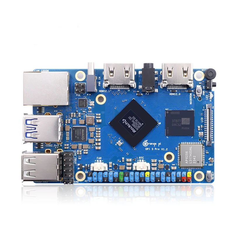 Orange Pi 5 Pro 16GB Ram Single Board Computer RK3588S LPDDR5 Wifi5.0-BT5 Development Board M2.0 Support SSD Orange Pi 5Pro