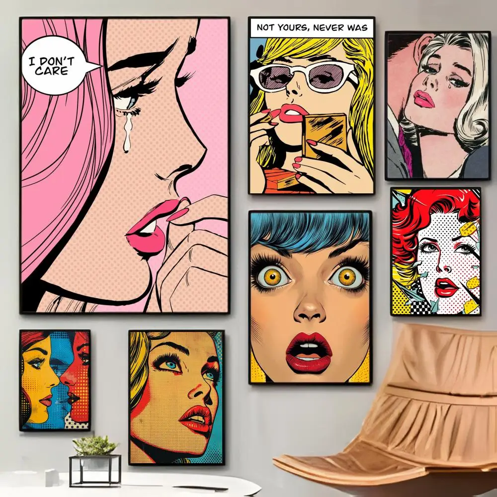 R-Roy L-Lichtenstein Kunstposter, Poster, klebrig, wasserfest, für Kaffeehaus, Bar, Zimmer, Wanddekoration, Geschenk