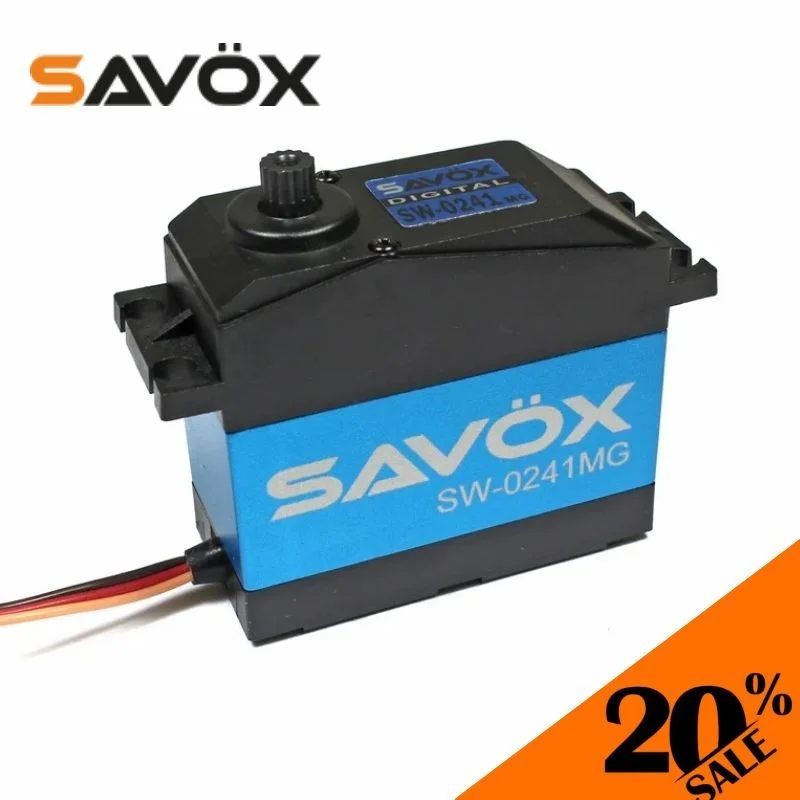 

Original Savox SW 0241MG Waterproof 1/5 Scale Digital High Voltage Servo 0.17s 555oz 7.4V RC Car Airplanes Helicopters