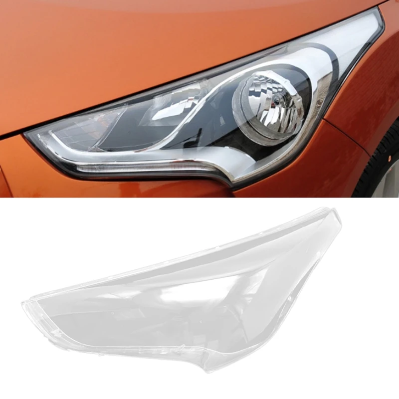 Car Headlight Shell Lamp Shade Transparent Lens Cover Headlight Cover For Hyundai Veloster 2011-2016  Left