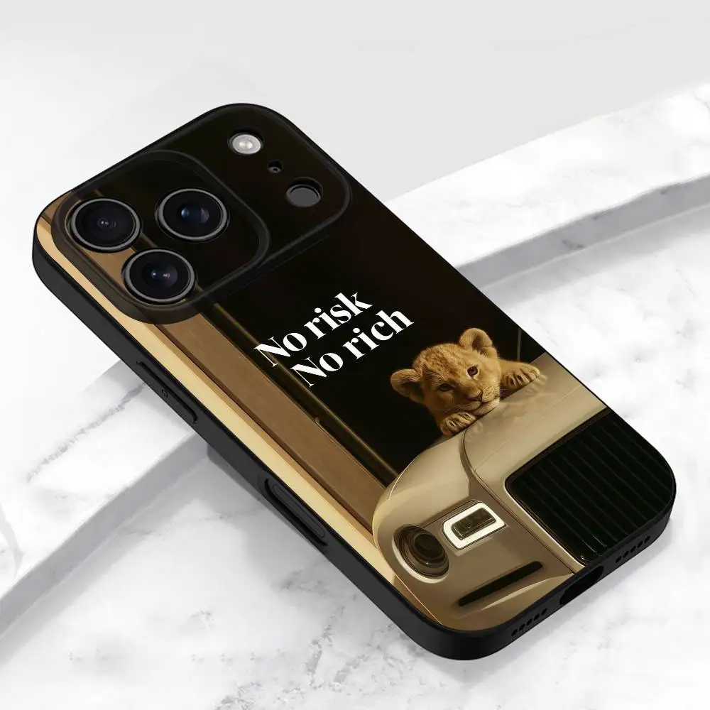 حافظة هاتف غنية لخطر يوم تجارة المال لهواتف iPhone 17,16,15,14,13,12,11,Pro,Max,Plus,E,Air,Mini غطاء أسود واقٍ