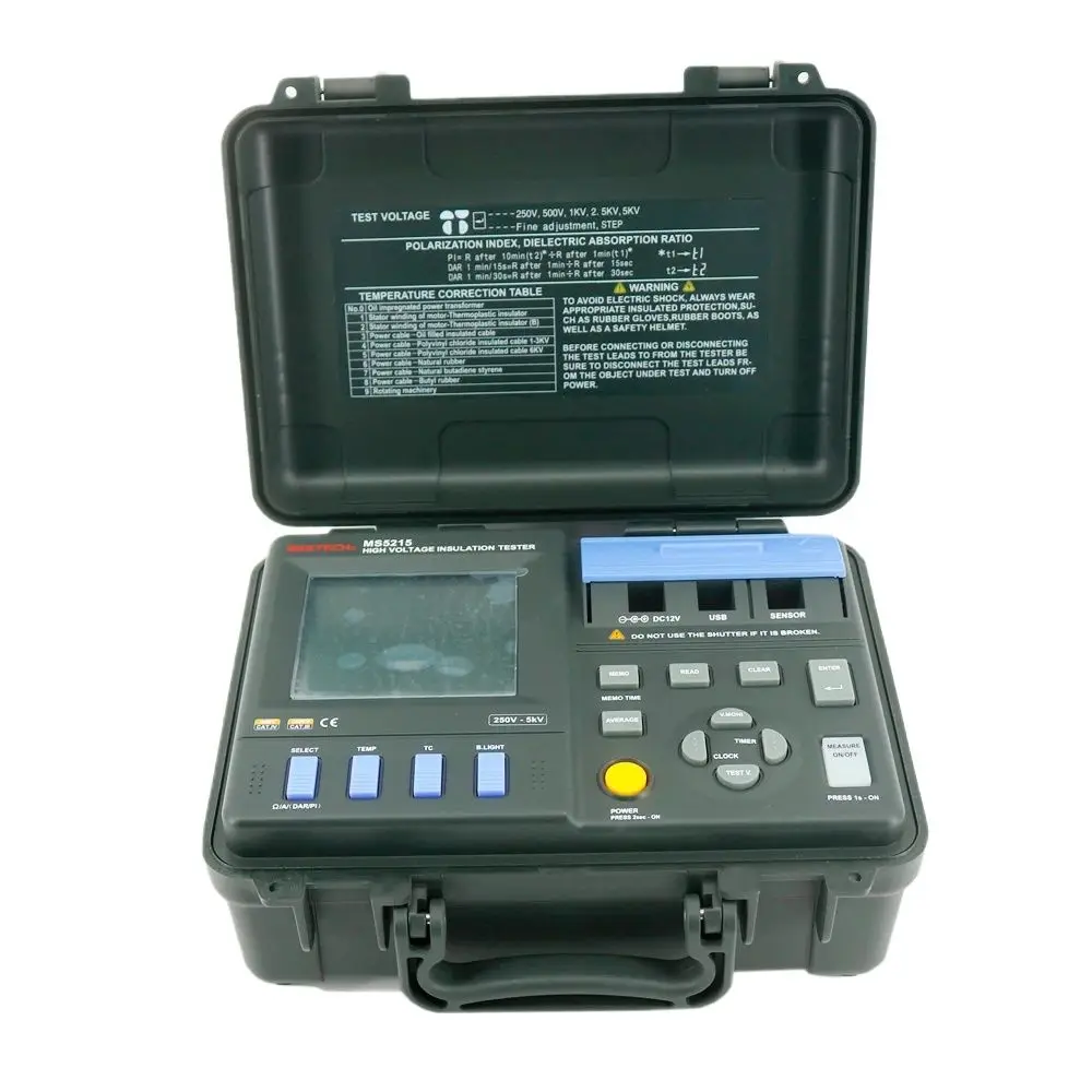 Mastech MS5215 Insulation Tester Voltage Tester Resistance Testers Leakage Current Meter