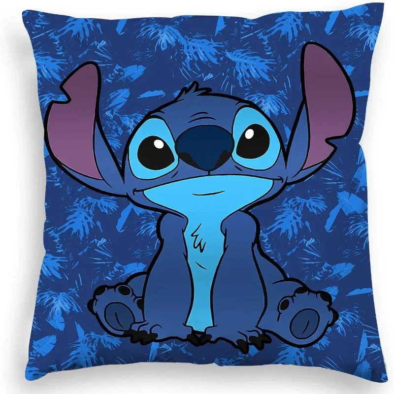 Disney-funda de cojín de Lilo & Stitch para niños, juguetes de peluche, funda de almohada de Anime Kawaii, decoración del hogar, regalos de