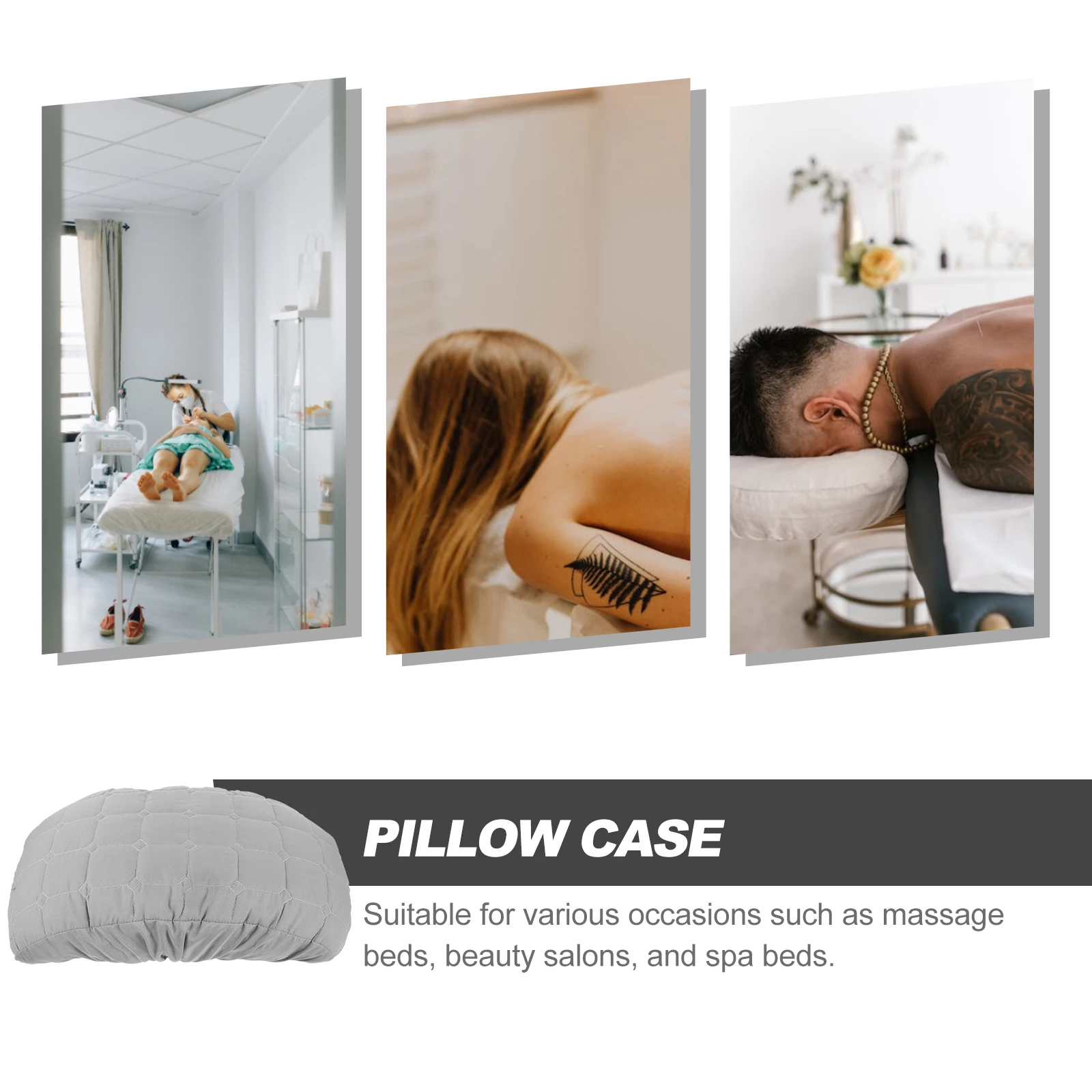 Cotton Pillow Case Spa Massage Bed Pillowcase Replacement Washable Durable Soft Bedding Cover For Salon Hotel Bedroom Cushion