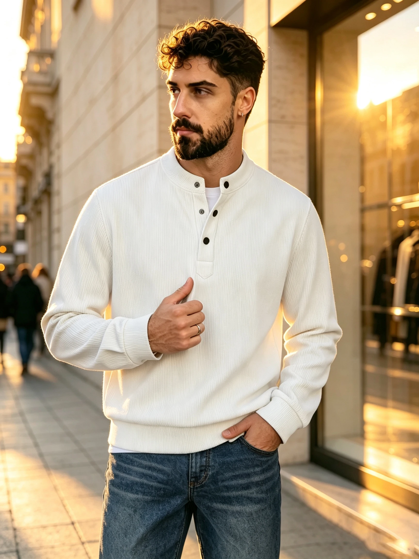 Corduroy Button Up Shirt Men - クリスマスシーズンにぴったりの、若者向けのコーデュロイチェック柄のシャツ、レトロで知的な雰囲気の、冬用のレギュラーフィット、デートやパーティーに最適な一着。