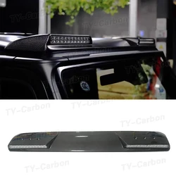 Real Dry Carbon Fiber Spoiler For Mercedes Benz G Class W464 G350 G500 G550 G53 G63 Front Roof Wing Top Lip With Light Refits