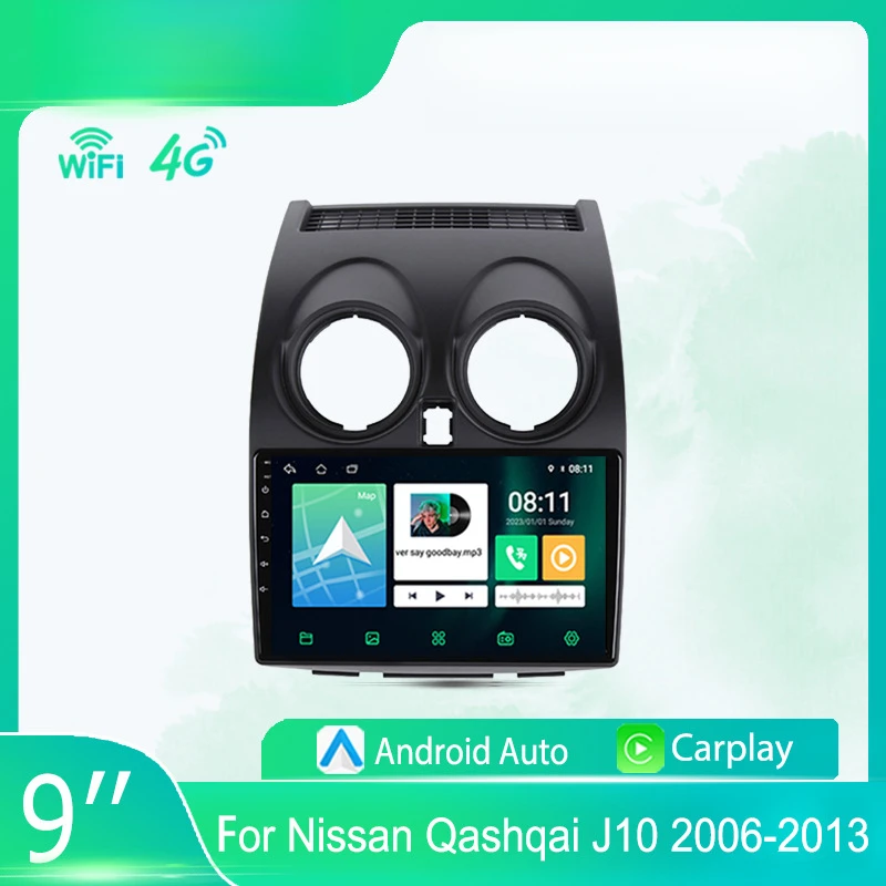 

For Nissan Qashgai J10 2006-2013 Car Multimedia Player Android Car Player GPS WIFI Carplay 4G Car Radio Navigation Stereo