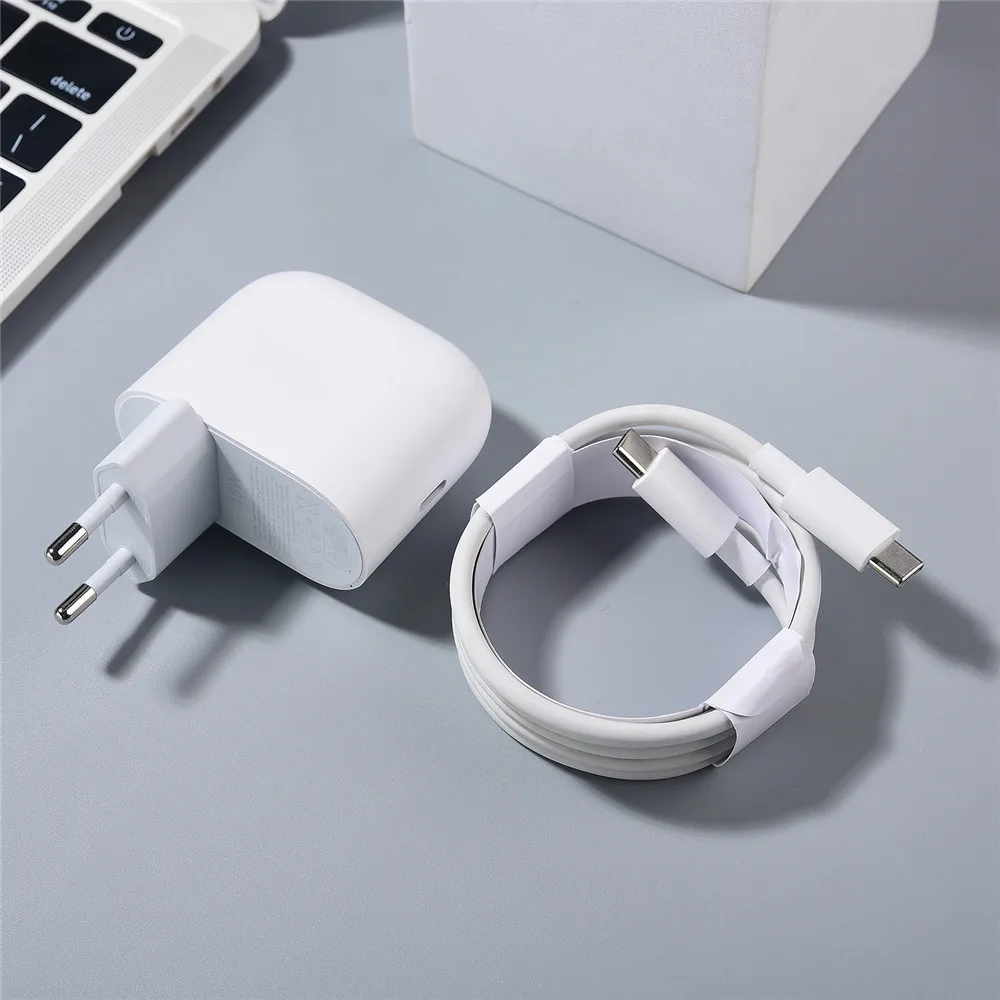 

For Google 45W Pixelbook Charger EU US Plug Fast Charging Power Adapter USB C to C Cable For Pixel 9 Pro XL 8 7 6 5Pro 9A 8A 7A