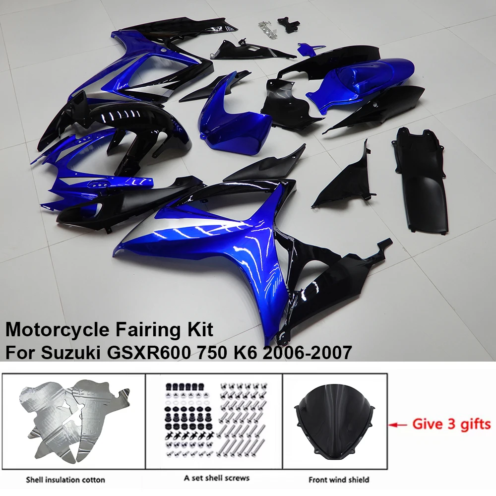 

Motorcycle Fairing Set Body Kit Plastic For Suzuki GSX-R600 R750 2006-2007 K6 Accessories Injection Bodywork S0606-129a