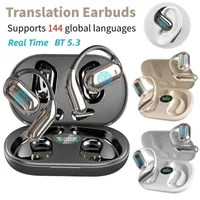 Auriculares con traductor AI, 144 idiomas, 3 en 1, cancelación de ruido, Bluetooth 5,3, traductor instantáneo, voz inteligente en tiempo Real