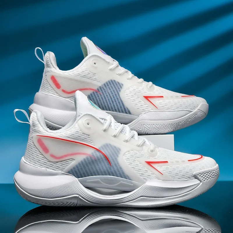

Basketball Shoes Kids High-top Mesh Sports Trainer Primary and Secondary School Students Shock-absorbing Running Sneakers