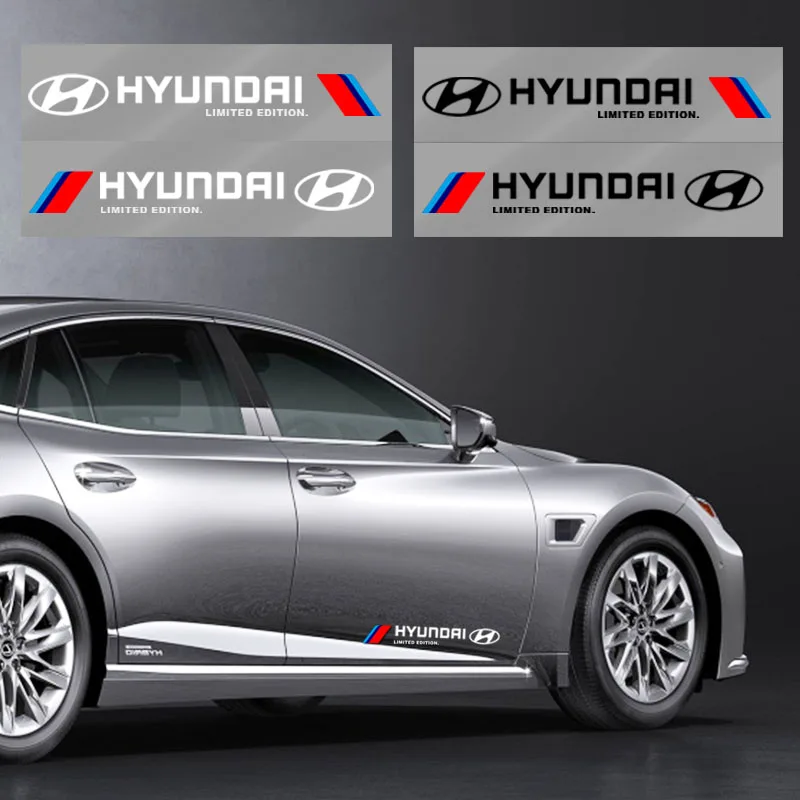 2 шт. светоотражающая боковая 3D наклейка на дверь автомобиля, графическая виниловая наклейка для Hyundai Fe Sonata Solaris Azera Creta I30 IX25 IX35 2 шт. светоотражающая боковая 3D наклейка на дверь автомобиля, графическая виниловая наклейка для Hyundai Fe Sonata Solaris Azera Creta I30 IX25 IX35