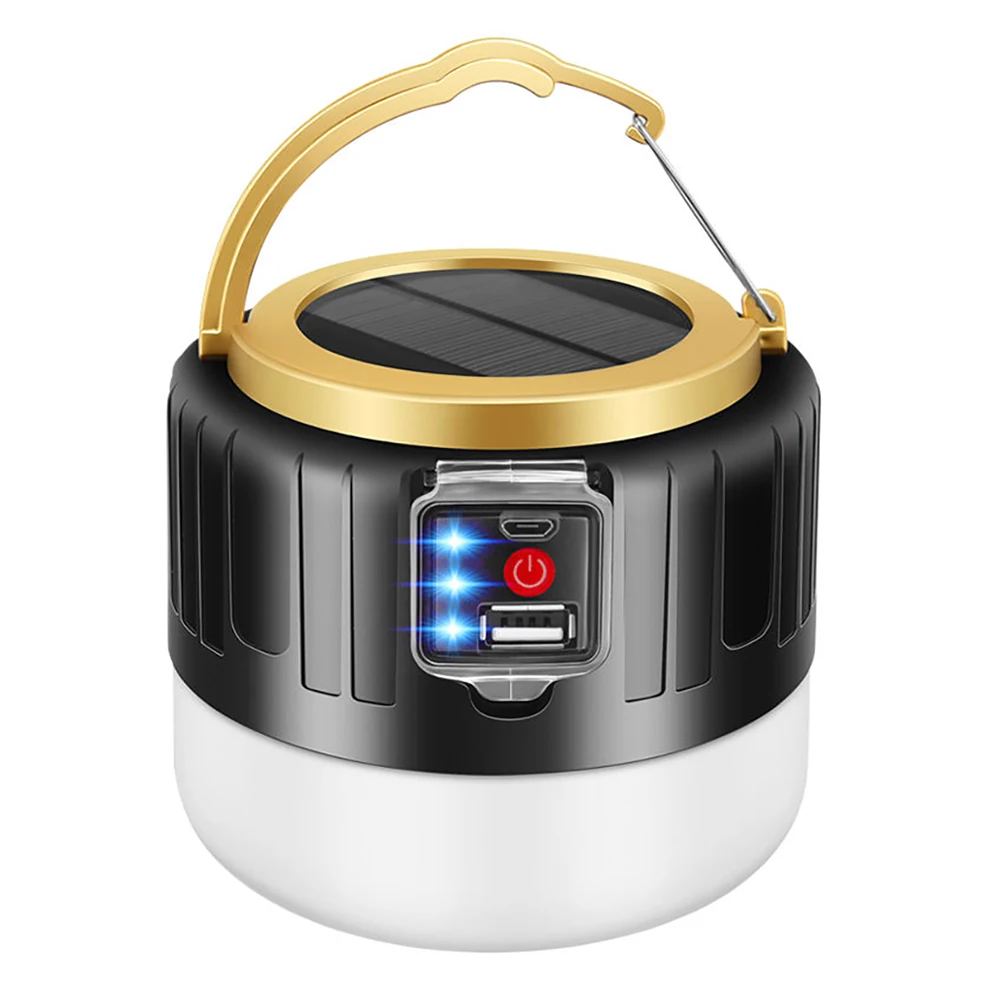 Water Proof Solar LED Tent Light Rechargeable Batteries Camp Lights for Abs Emergency