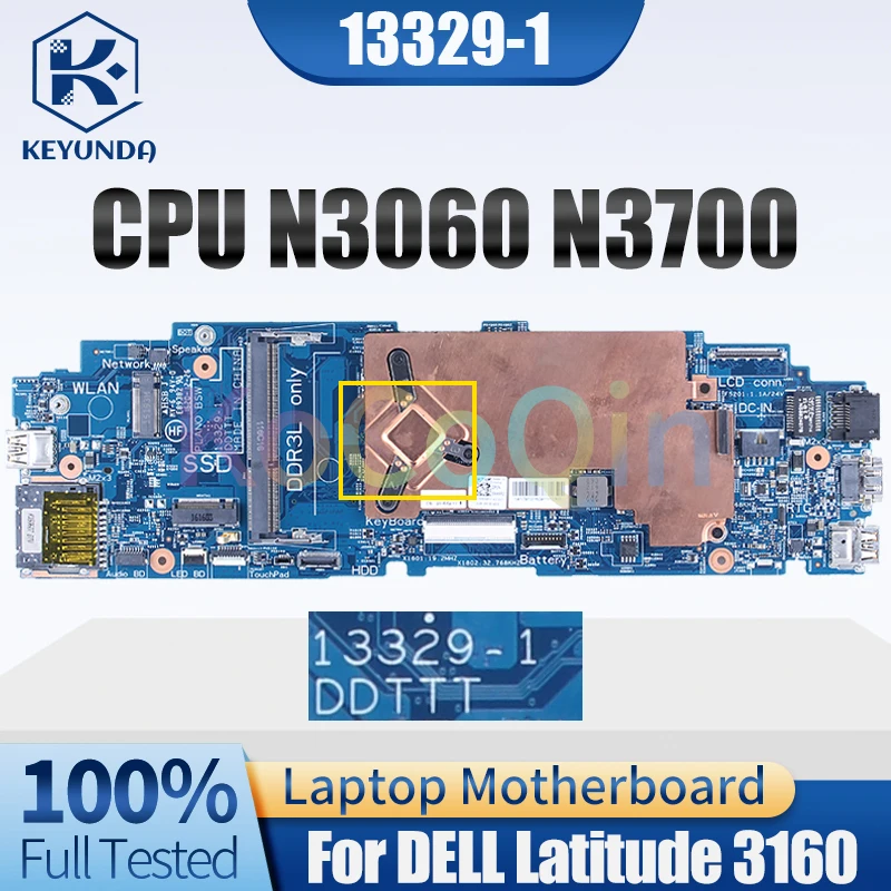 

For Dell Latitude 3160 Notebook Mainboard 13329-1 Celeron N3060 Pentium N3700 0KD63D 029N01 Laptop Motherboard