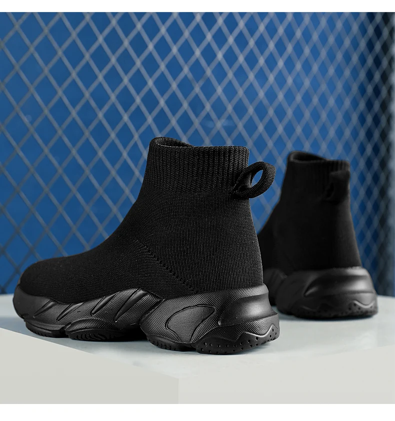 Kinder-Socken-Schuhe Sneakers Mode Strick Luxus Designer High-Top Kinderschuhe Casual Lauf- und Sportschuhe Tennis-Schuhe für Jungen und Mädchen Neu – Detail 9
