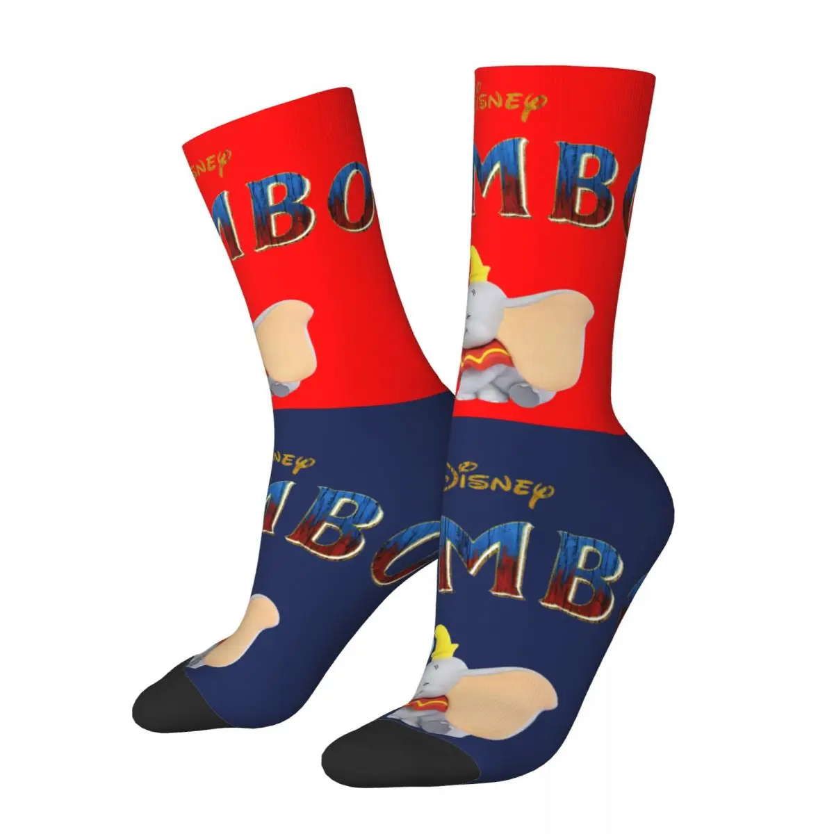 Retro Cute Elephant Men's compression Socks Unisex Disney Dumbo Film Street Style Seamless Printed Novelty Crew Sock